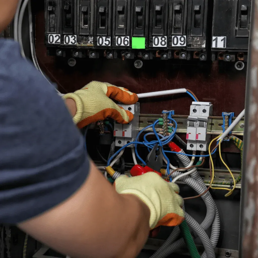 Wiring and Component Installation in a Breaker Panel